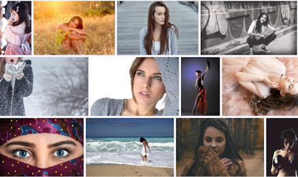 Montage of beautiful women from around the world