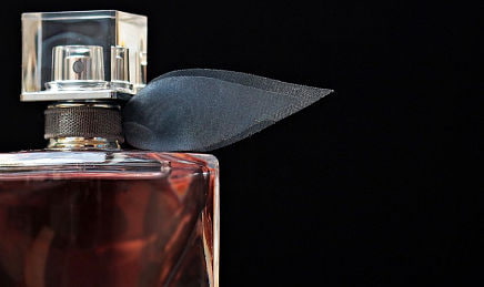 Bottle of luxury perfume